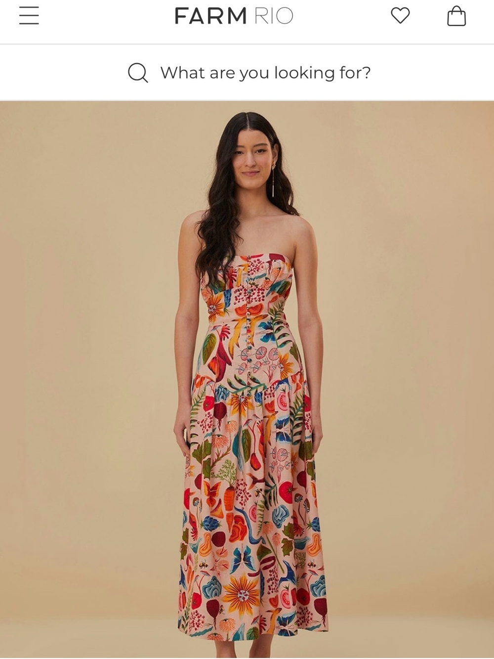 Beige Bright Farm Maxi Dress